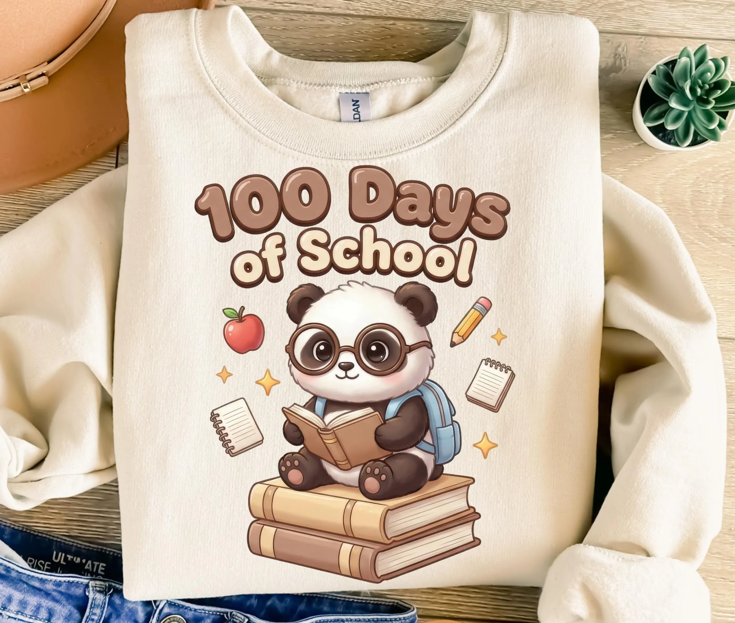100 Days Of School Panda Png