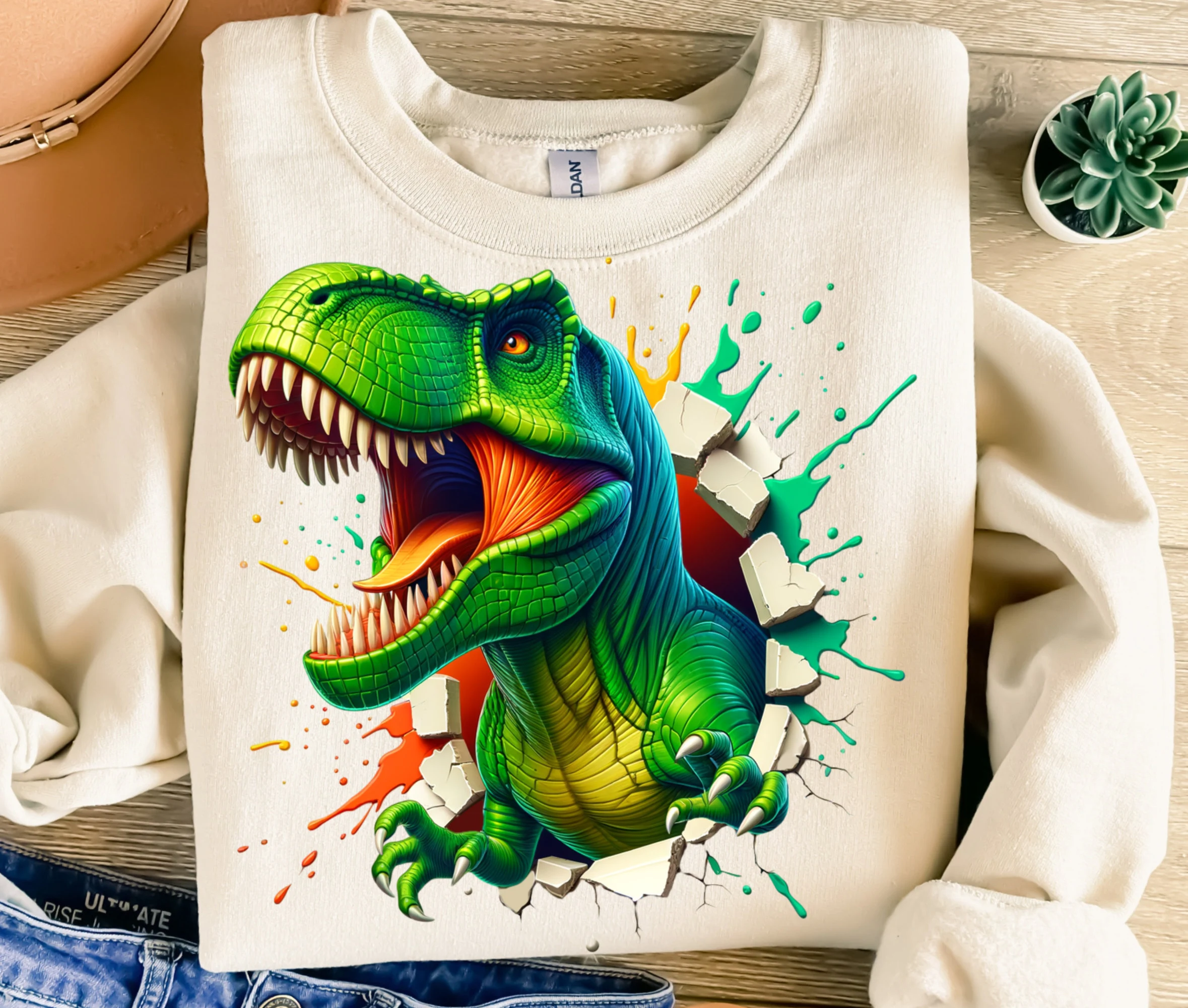 3D T Rex In A Hole Png
