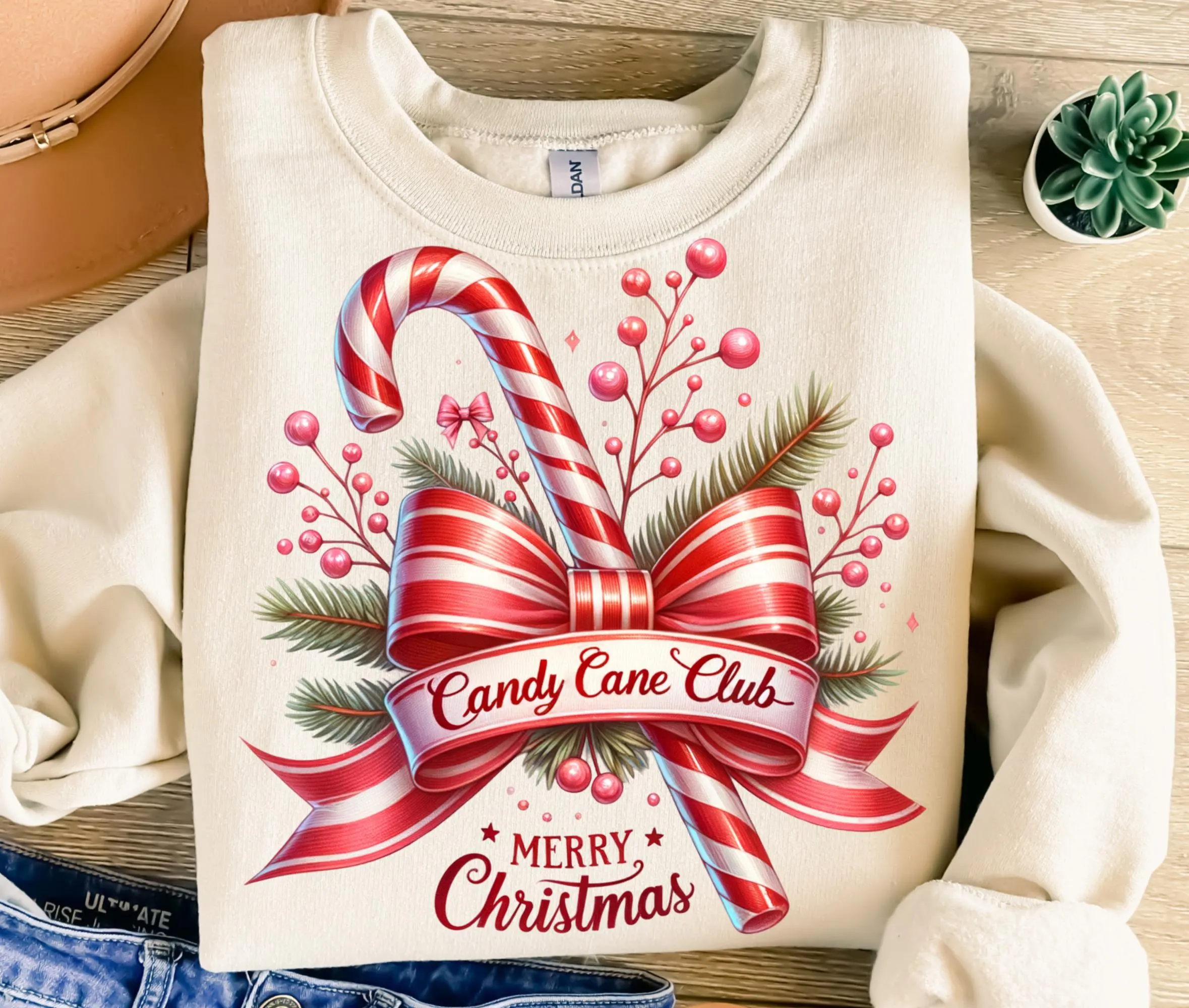 Candy Cane Club Merry Christmas Png