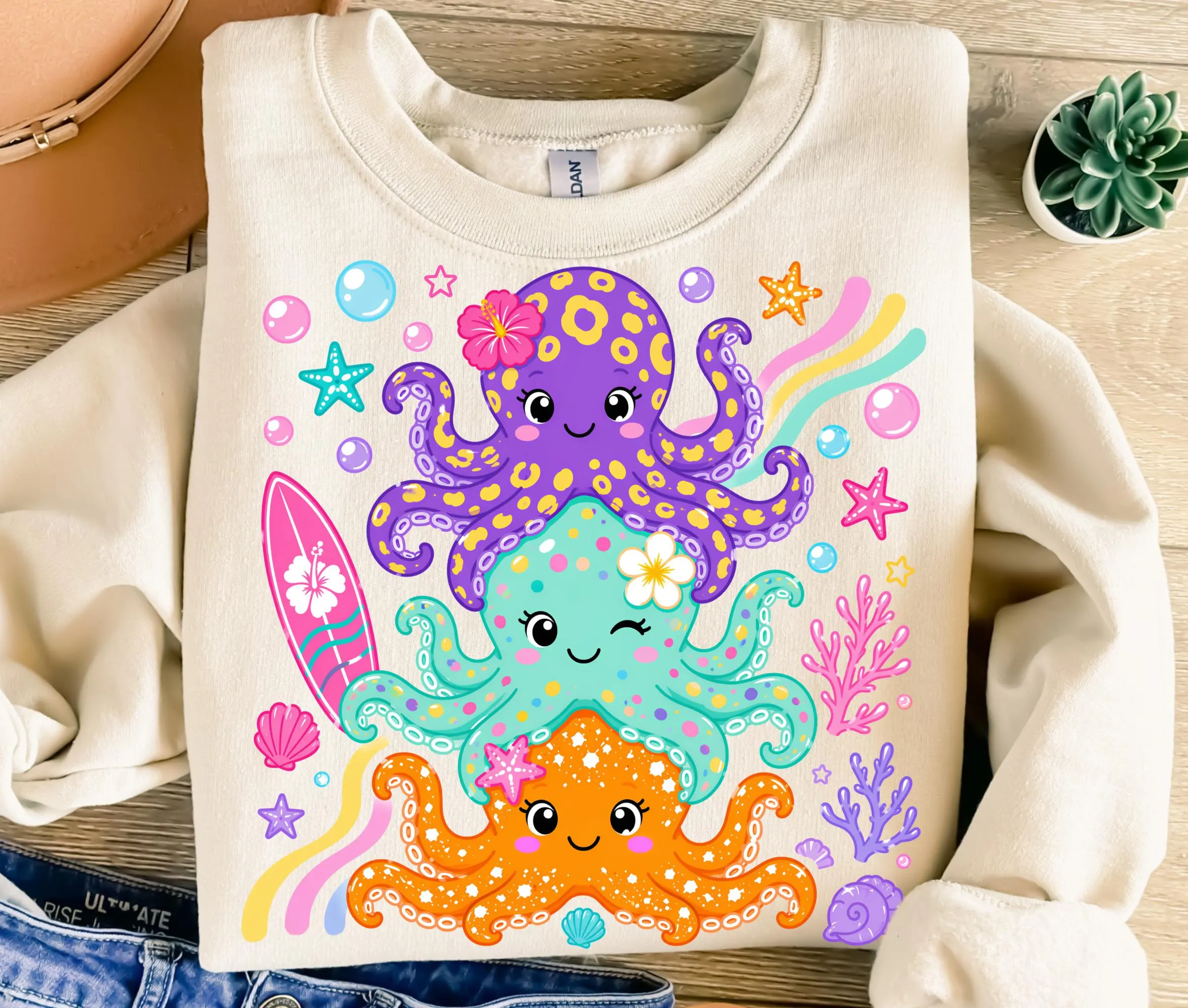 Kids Summer Octopus PNG