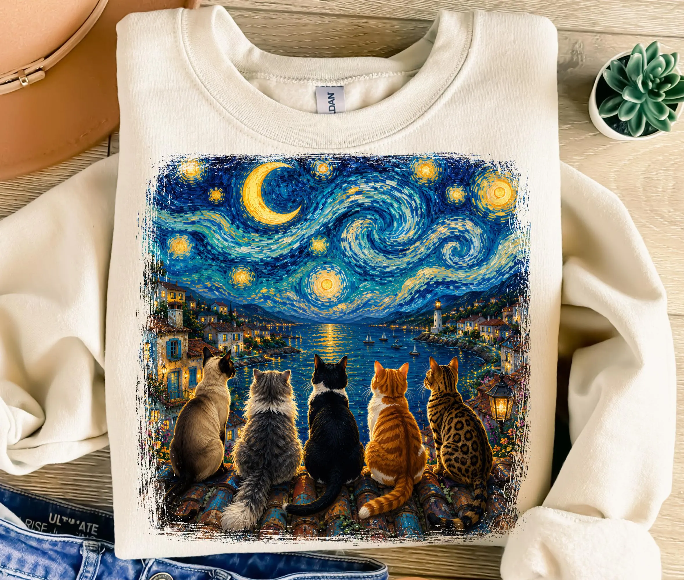 Van Gogh Cats PNG