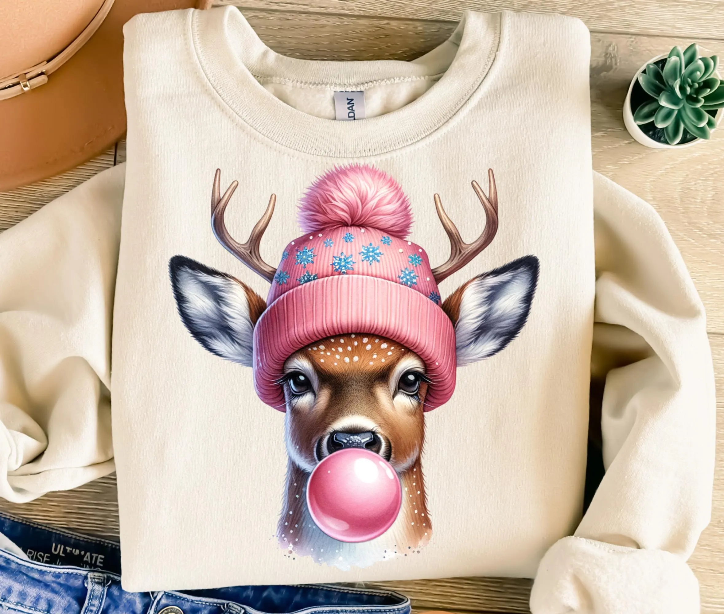 Winter Deer Bubblegum Png