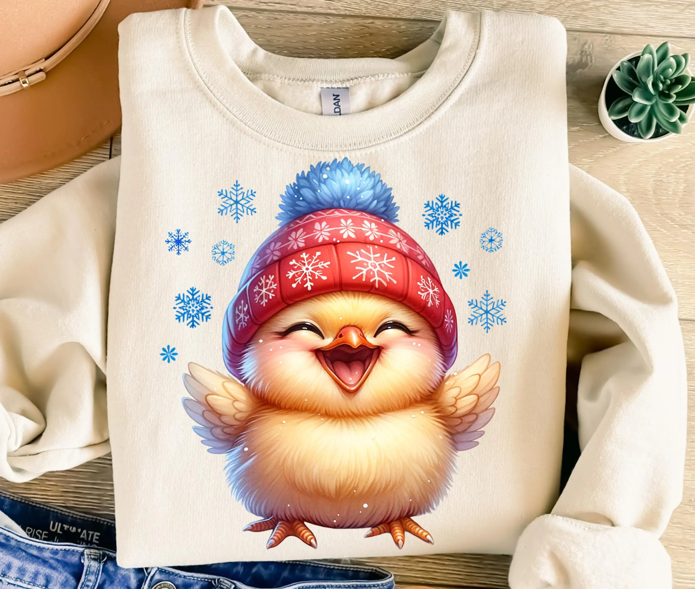 Winter Funny Chick Png