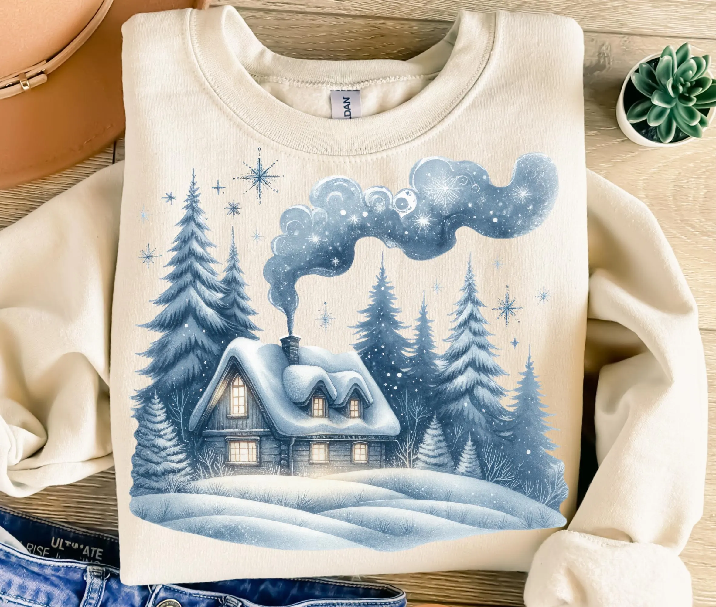 Winter House Landscape Png