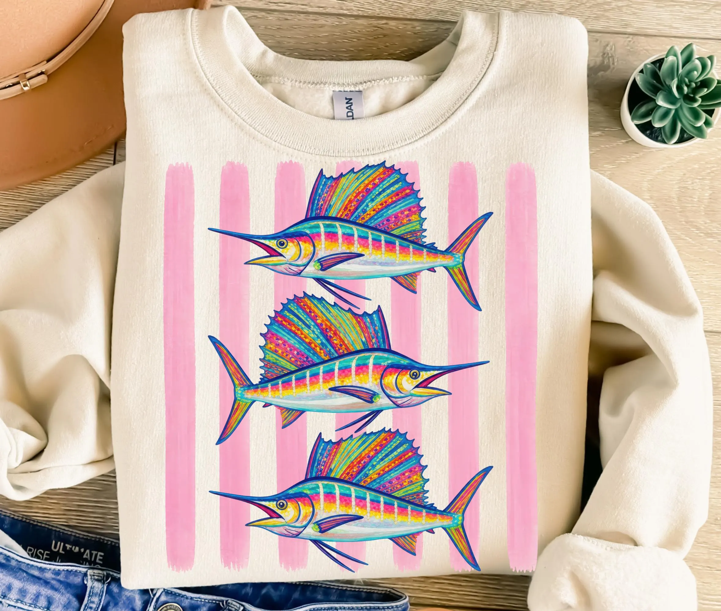 Preppy Colorful Fish PNG