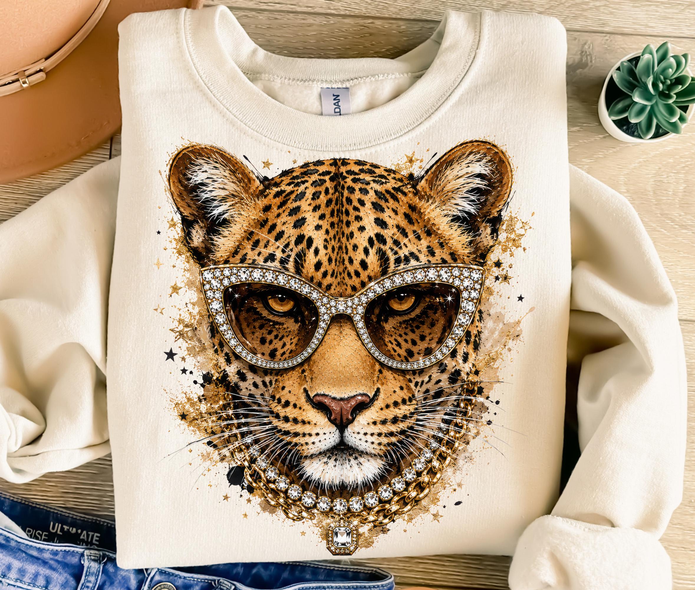 Preppy Glam Leopard PNG