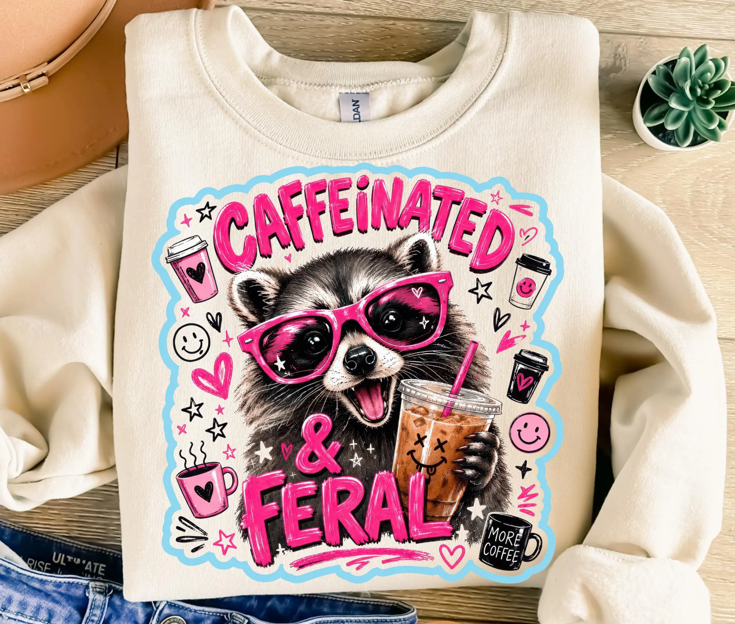 Raccoon Caffeinated And Feral PNG